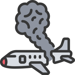 Airplane accident icon