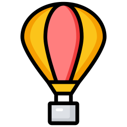 Hot air balloon icon