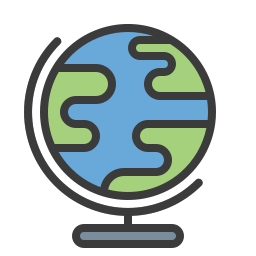 Earth globe icon