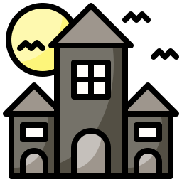 Haunted house icon