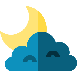 Cloudy night icon