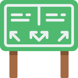 Road sign icon