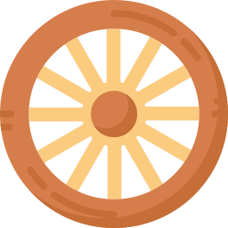 roue en bois Icône