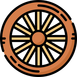 roue en bois Icône