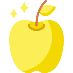 maçã dourada Ícone