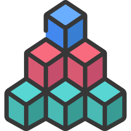 Cubes stack icon