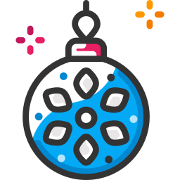 Christmas balls icon