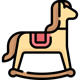 juguete caballo icono