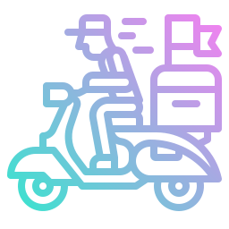 Delivery bike icon