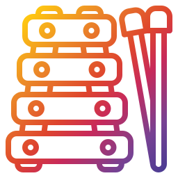 Xylophone instrument icon