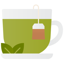 gorąca zielona herbata ikona