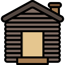 Wooden house icon