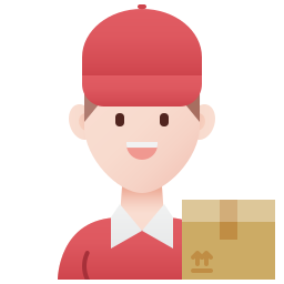 Delivery man icon