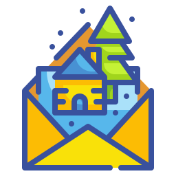 Christmas card icon