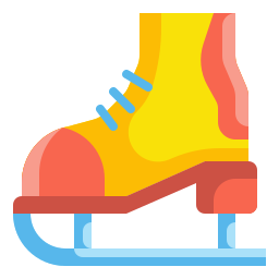 scarpe da pattinaggio sul ghiaccio icona