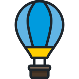 Hot air balloon icon