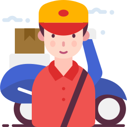 Delivery man icon