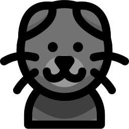 gato fold escocés icono