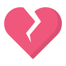 Broken heart icon