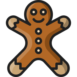 Gingerbread man icon