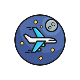 Airplane flying icon