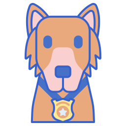 Полицейская собака иконка