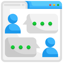 Online communication icon