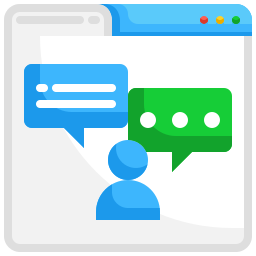 comunicación en línea icono