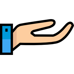 Open hand icon