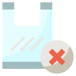 No plastic bags icon