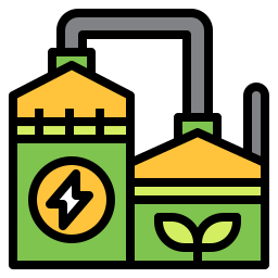 Biogas plant icon