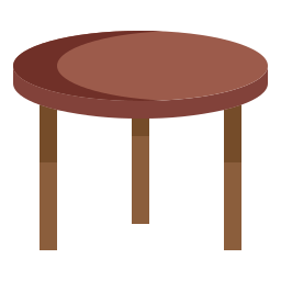 tavolo circolare icona