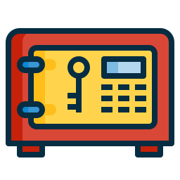 cassetta di sicurezza icona