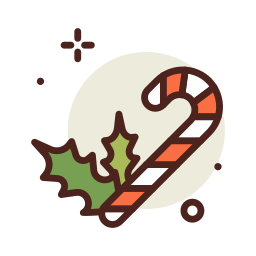 Candy cane icon