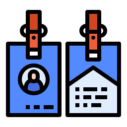 tarjeta de identificación icono