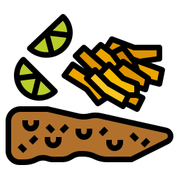 Fish and chips icon