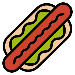 panino con hotdog icona