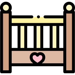 Baby bed icon