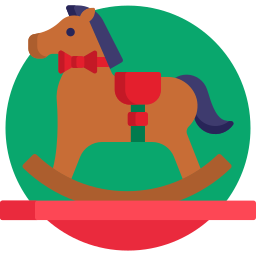 juguete caballo icono