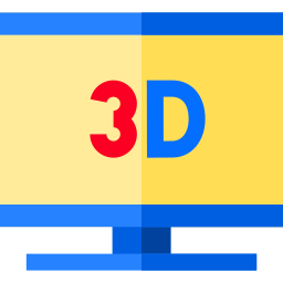 televisione 3d icona