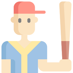 Baseball player icon