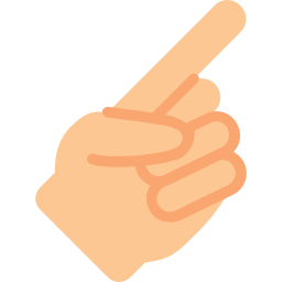 Pointing hand icon