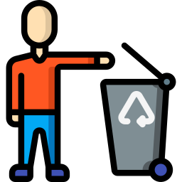 tacho de reciclaje icono