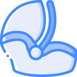 Baby car seat icon