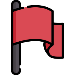 bandera roja icono