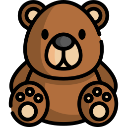 oso de juguete icono