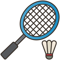 Badminton equipment icon