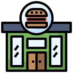 bar de hamburguesas icono