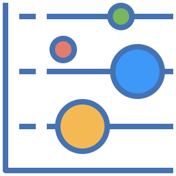 graphique à bulles Icône