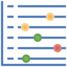 grafico di dispersione icona